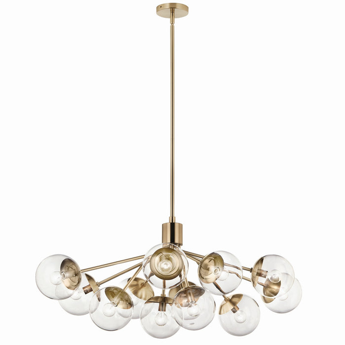 Myhouse Lighting Kichler - 52703CPZCLR - 12 Light Linear Chandelier Convertible - Silvarious - Champagne Bronze