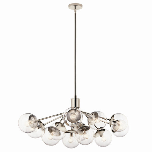 Myhouse Lighting Kichler - 52703PNCLR - 12 Light Linear Chandelier Convertible - Silvarious - Polished Nickel