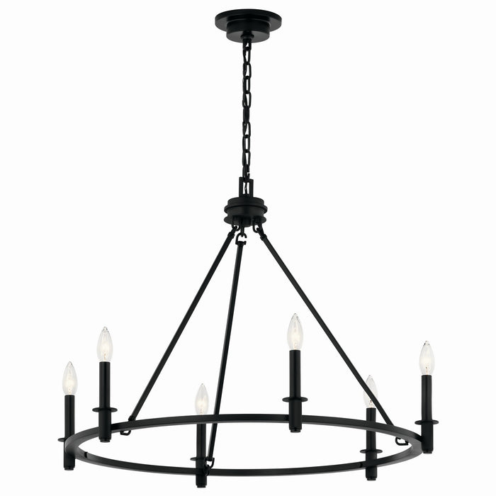 Myhouse Lighting Kichler - 52705BK - Six Light Chandelier - Carrick - Black