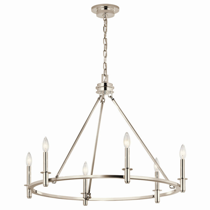 Myhouse Lighting Kichler - 52705PN - Six Light Chandelier - Carrick - Polished Nickel