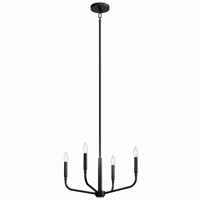 Myhouse Lighting Kichler - 52716BK - Four Light Chandelier/Semi Flush Mount - Madden - Black