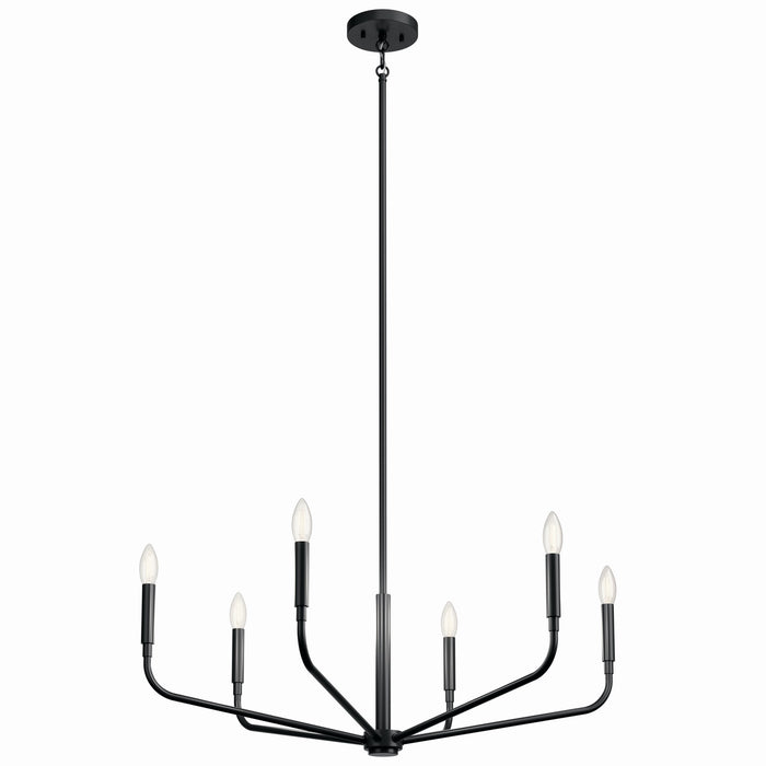 Myhouse Lighting Kichler - 52718BK - Six Light Chandelier - Madden - Black