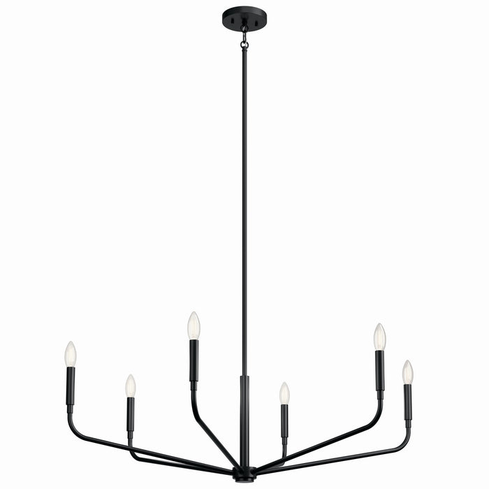 Myhouse Lighting Kichler - 52719BK - Six Light Chandelier - Madden - Black