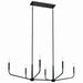 Myhouse Lighting Kichler - 52721BK - Six Light Linear Chandelier - Madden - Black