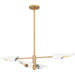 Myhouse Lighting Quoizel - LOI444BWS - Four Light Linear Chandelier - Leoni - Brushed Weathered Brass