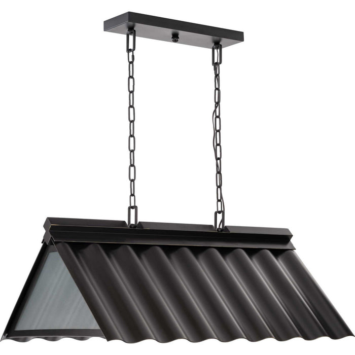 Myhouse Lighting Progress Lighting - P550119-108 - Three Light Outdoor Pendant - Point Dume-Edgecliff - Oil Rubbed Bronze