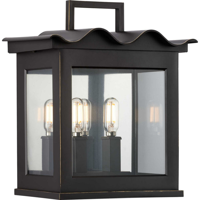 Myhouse Lighting Progress Lighting - P560297-108 - Two Light Outdoor Wall Lantern - Point Dume-Seamoor - Oil Rubbed Bronze