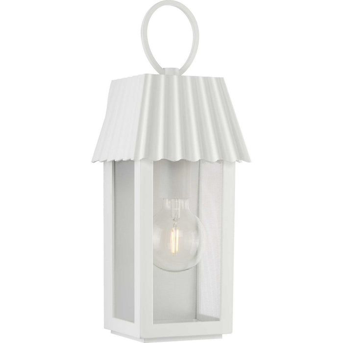 Myhouse Lighting Progress Lighting - P560305-192 - One Light Outdoor Wall Lantern - Point Dume-Hook Pond - Shelter White