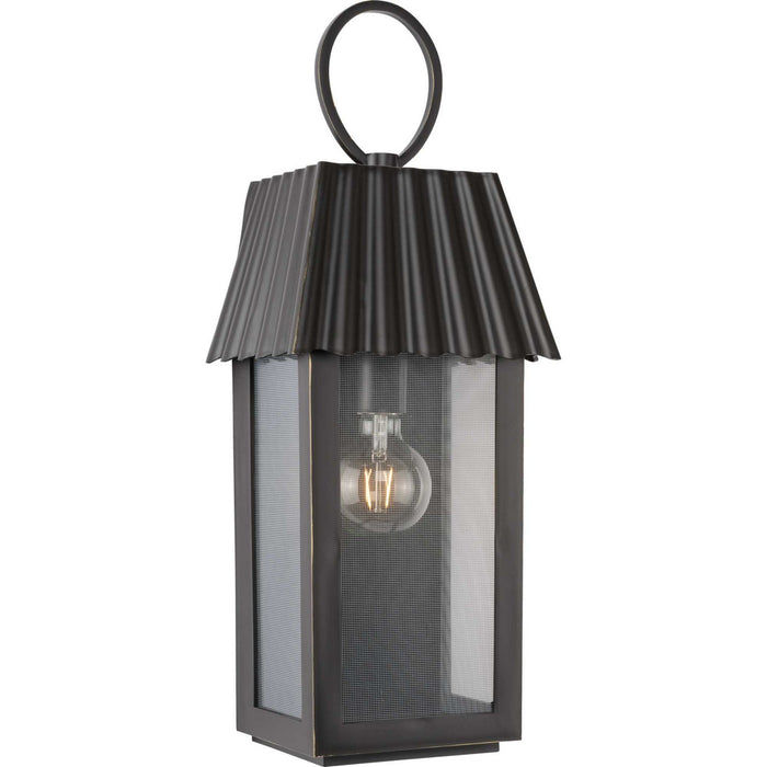 Myhouse Lighting Progress Lighting - P560306-108 - One Light Outdoor Wall Lantern - Point Dume-Hook Pond - Oil Rubbed Bronze