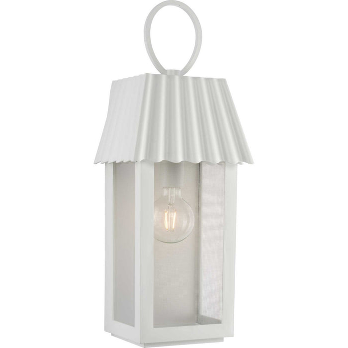 Myhouse Lighting Progress Lighting - P560306-192 - One Light Outdoor Wall Lantern - Point Dume-Hook Pond - Shelter White