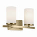 Myhouse Lighting Kichler - 45496NBR - Two Light Vanity - Crosby - Natural Brass