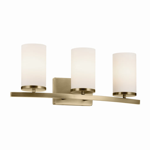 Myhouse Lighting Kichler - 45497NBR - Three Light Vanity - Crosby - Natural Brass