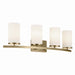 Myhouse Lighting Kichler - 45498NBR - Four Light Vanity - Crosby - Natural Brass