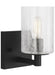 Myhouse Lighting Generation Lighting  - GLV1031MBK - One Light Wall / Bath Sconce - Parker - Midnight Black