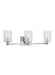 Myhouse Lighting Generation Lighting  - GLV1033BS - Three Light Wall / Bath - Parker - Brushed Steel