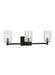 Myhouse Lighting Generation Lighting  - GLV1033MBK - Three Light Wall / Bath - Parker - Midnight Black