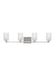 Myhouse Lighting Generation Lighting  - GLV1034BS - Four Light Wall / Bath - Parker - Brushed Steel