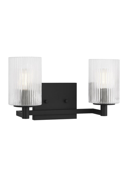 Myhouse Lighting Generation Lighting  - GLV1042MBK - Two Light Wall / Bath - Lando - Midnight Black