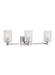 Myhouse Lighting Generation Lighting  - GLV1043BS - Three Light Wall / Bath - Lando - Brushed Steel
