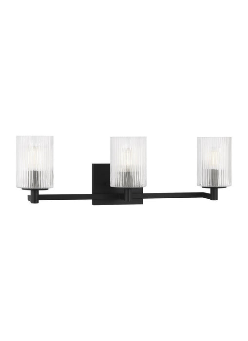 Myhouse Lighting Generation Lighting  - GLV1043MBK - Three Light Wall / Bath - Lando - Midnight Black