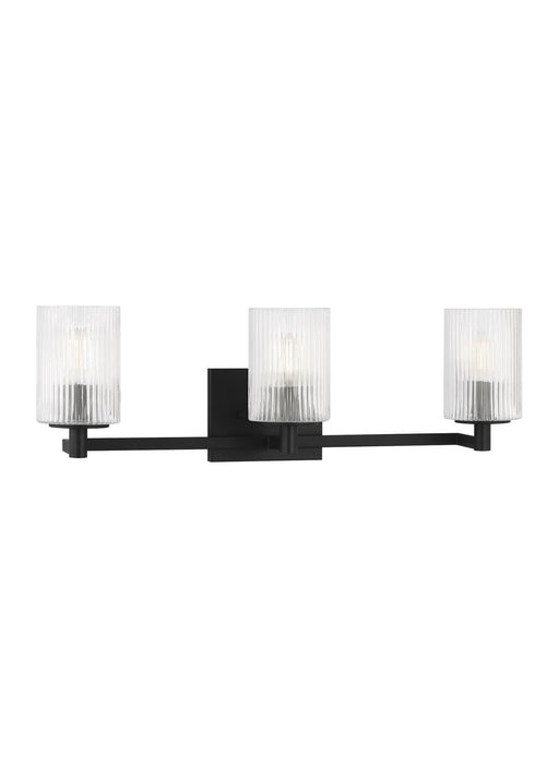 Myhouse Lighting Generation Lighting  - GLV1043MBK - Three Light Wall / Bath - Lando - Midnight Black