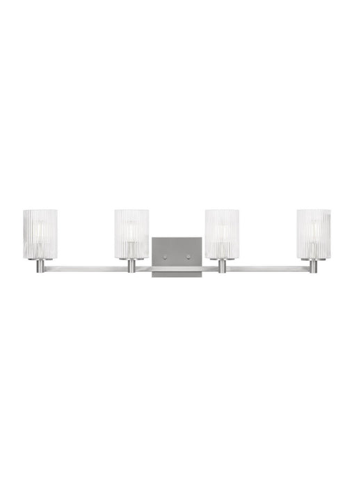 Myhouse Lighting Generation Lighting  - GLV1044BS - Four Light Wall / Bath - Lando - Brushed Steel