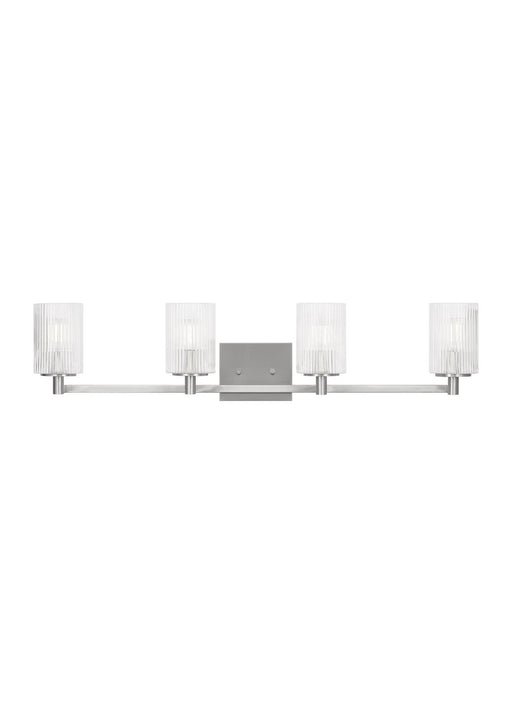 Myhouse Lighting Generation Lighting  - GLV1044BS - Four Light Wall / Bath - Lando - Brushed Steel