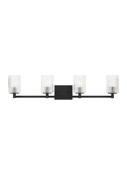Myhouse Lighting Generation Lighting  - GLV1044MBK - Four Light Wall / Bath - Lando - Midnight Black