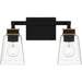 Myhouse Lighting Quoizel - ALY8615MBK - Two Light Bath - Almany - Matte Black