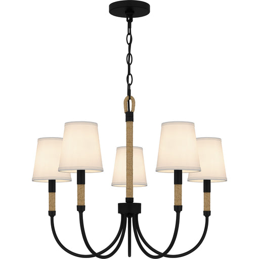 Myhouse Lighting Quoizel - BYL5025MBK - Five Light Chandelier - Bayside - Matte Black