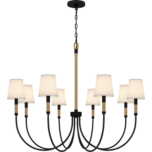 Myhouse Lighting Quoizel - BYL5039MBK - Eight Light Chandelier - Bayside - Matte Black