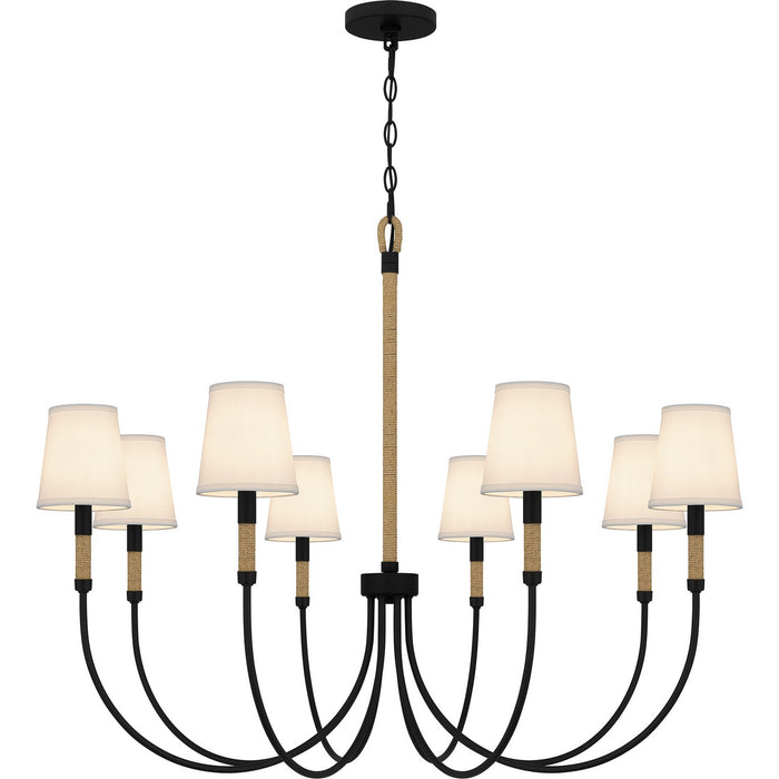 Myhouse Lighting Quoizel - BYL5039MBK - Eight Light Chandelier - Bayside - Matte Black