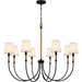 Myhouse Lighting Quoizel - BYL5039MBK - Eight Light Chandelier - Bayside - Matte Black