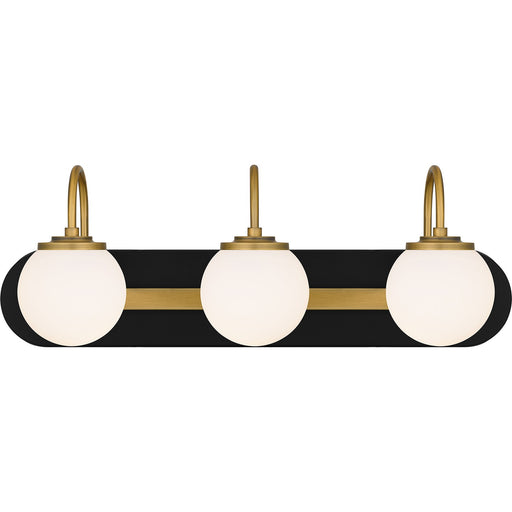 Myhouse Lighting Quoizel - DES8624MBK - Three Light Bath - Desmond - Matte Black