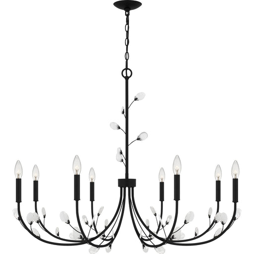 Myhouse Lighting Quoizel - HEI5040MBK - Eight Light Chandelier - Heiress - Matte Black