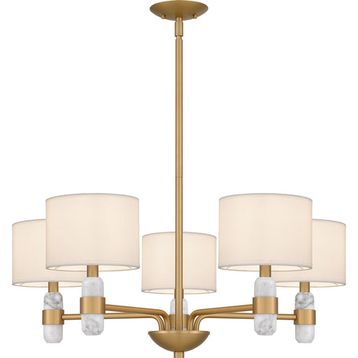 Myhouse Lighting Quoizel - KMB5030BWS - Five Light Chandelier - Kimberly - Brushed Weathered Brass