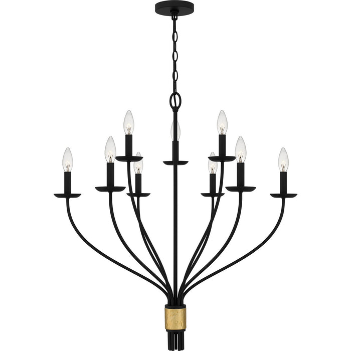 Myhouse Lighting Quoizel - MAG5032MBK - Nine Light Chandelier - Margaret - Matte Black