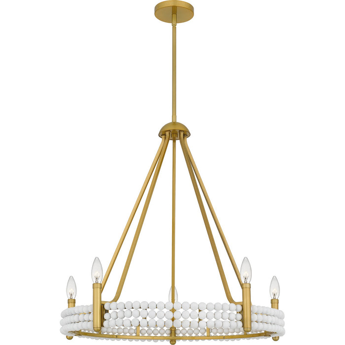 Myhouse Lighting Quoizel - MOL5027BRG - Five Light Chandelier - Molly - Brushed Gold