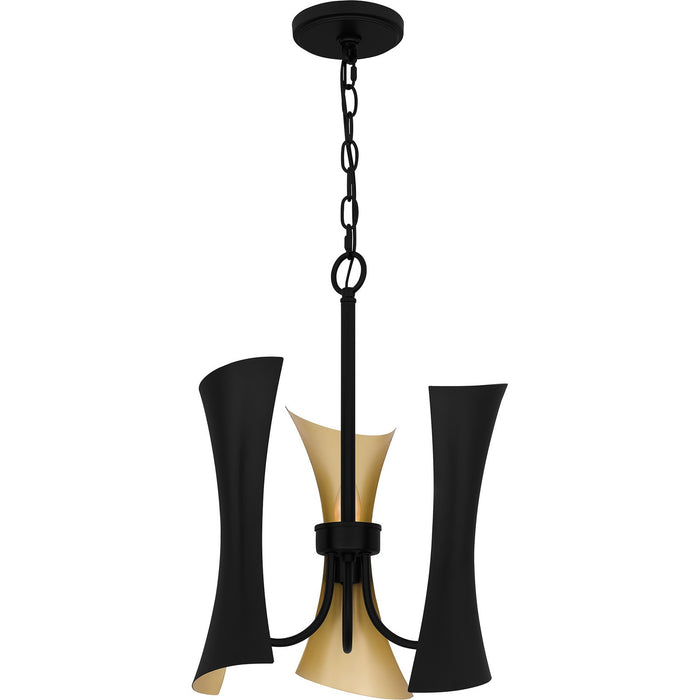 Myhouse Lighting Quoizel - MYL2814MBK - Three Light Pendant - Myla - Matte Black