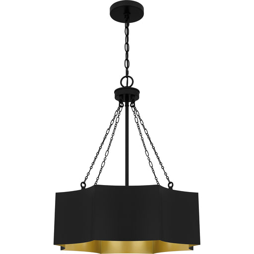 Myhouse Lighting Quoizel - QP6755MBK - Four Light Pendant - Quoizel Pendant - Matte Black