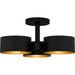 Myhouse Lighting Quoizel - QSF6745MBK - Three Light Semi Flush Mount - Quoizel Semi-Flush Mount - Matte Black