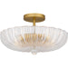 Myhouse Lighting Quoizel - QSF6748BRG - Three Light Semi Flush Mount - Quoizel Semi-Flush Mount - Brushed Gold