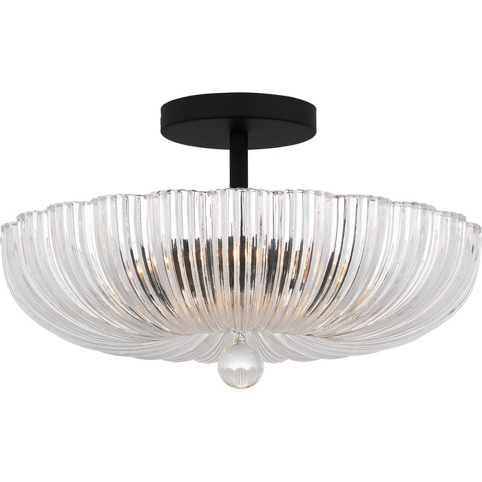 Myhouse Lighting Quoizel - QSF6748MBK - Three Light Semi Flush Mount - Quoizel Semi-Flush Mount - Matte Black