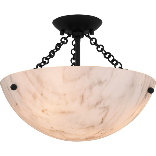 Myhouse Lighting Quoizel - QSF6751MBK - Three Light Semi Flush Mount - Quoizel Semi-Flush Mount - Matte Black