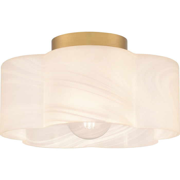 Myhouse Lighting Quoizel - QSF6760BWS - One Light Semi Flush Mount - Quoizel Semi-Flush Mount - Brushed Weathered Brass