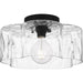 Myhouse Lighting Quoizel - QSF6760MBK - One Light Semi Flush Mount - Quoizel Semi-Flush Mount - Matte Black