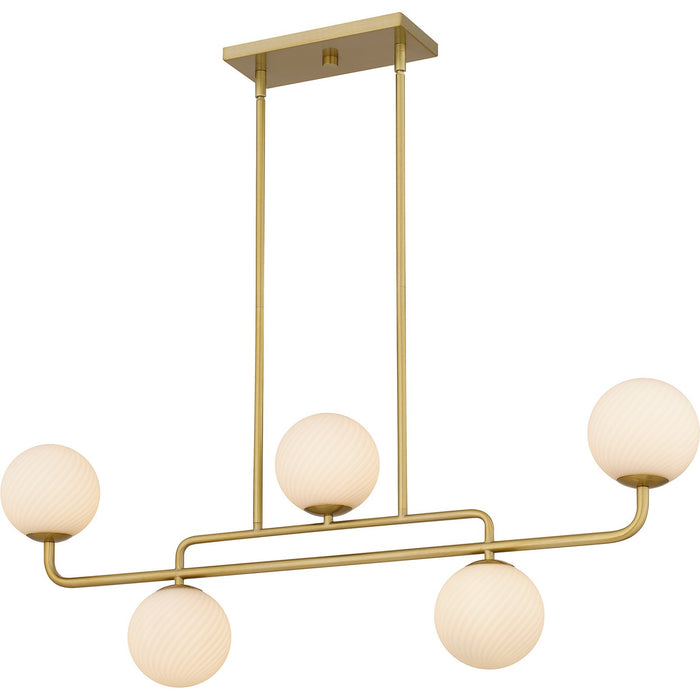 Myhouse Lighting Quoizel - RGS540BRG - Five Light Linear Chandelier - Regis - Brushed Gold