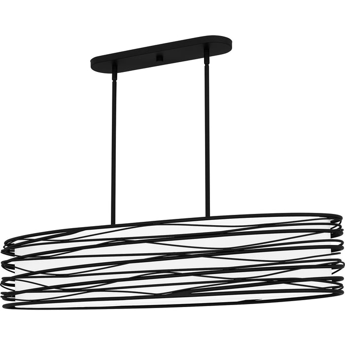 Myhouse Lighting Quoizel - SPL542K - Five Light Linear Chandelier - Spiral - Mystic Black