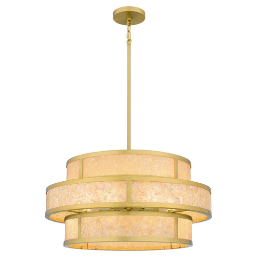 Myhouse Lighting Quoizel - STO2824BRG - Six Light Pendant - Stoneland - Brushed Gold