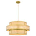 Myhouse Lighting Quoizel - STO2824BRG - Six Light Pendant - Stoneland - Brushed Gold